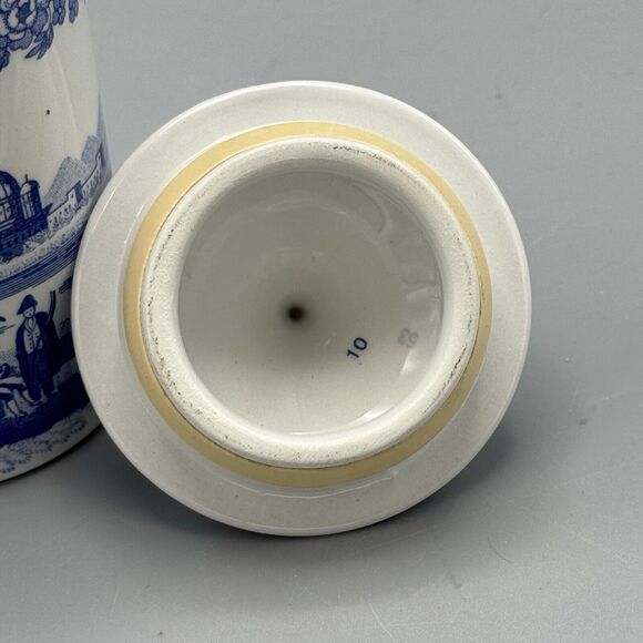 Vtg Spode Blue Room Collection Venetian Scenes Spice Jar Blue White w/Lid - Picture 4 of 10
